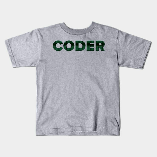 Coder (Binary) Kids T-Shirt by SNXWorld